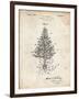 PP766-Vintage Parchment Christmas Tree Poster-Cole Borders-Framed Giclee Print