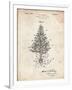 PP766-Vintage Parchment Christmas Tree Poster-Cole Borders-Framed Giclee Print