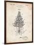 PP766-Vintage Parchment Christmas Tree Poster-Cole Borders-Framed Giclee Print