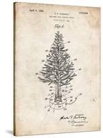 PP766-Vintage Parchment Christmas Tree Poster-Cole Borders-Stretched Canvas