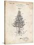 PP766-Vintage Parchment Christmas Tree Poster-Cole Borders-Stretched Canvas