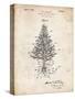 PP766-Vintage Parchment Christmas Tree Poster-Cole Borders-Stretched Canvas