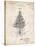 PP766-Vintage Parchment Christmas Tree Poster-Cole Borders-Stretched Canvas