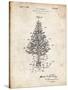 PP766-Vintage Parchment Christmas Tree Poster-Cole Borders-Stretched Canvas