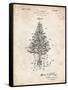 PP766-Vintage Parchment Christmas Tree Poster-Cole Borders-Framed Stretched Canvas