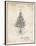 PP766-Vintage Parchment Christmas Tree Poster-Cole Borders-Framed Premium Giclee Print