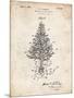 PP766-Vintage Parchment Christmas Tree Poster-Cole Borders-Mounted Premium Giclee Print