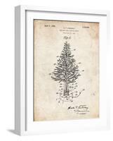 PP766-Vintage Parchment Christmas Tree Poster-Cole Borders-Framed Giclee Print