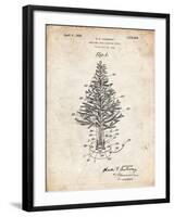 PP766-Vintage Parchment Christmas Tree Poster-Cole Borders-Framed Giclee Print