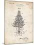 PP766-Vintage Parchment Christmas Tree Poster-Cole Borders-Mounted Giclee Print