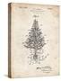 PP766-Vintage Parchment Christmas Tree Poster-Cole Borders-Stretched Canvas