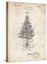 PP766-Vintage Parchment Christmas Tree Poster-Cole Borders-Stretched Canvas