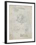 PP767-Antique Grid Parchment Circular Saw Patent Poster-Cole Borders-Framed Giclee Print