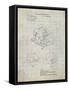 PP767-Antique Grid Parchment Circular Saw Patent Poster-Cole Borders-Framed Stretched Canvas