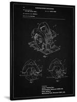 PP767-Vintage Black Circular Saw Patent Poster-Cole Borders-Stretched Canvas