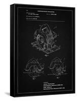 PP767-Vintage Black Circular Saw Patent Poster-Cole Borders-Framed Stretched Canvas