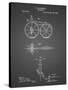 PP77-Black Grid First Bicycle 1866 Patent Poster-Cole Borders-Stretched Canvas