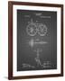 PP77-Black Grid First Bicycle 1866 Patent Poster-Cole Borders-Framed Giclee Print