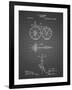 PP77-Black Grid First Bicycle 1866 Patent Poster-Cole Borders-Framed Giclee Print