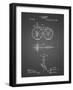 PP77-Black Grid First Bicycle 1866 Patent Poster-Cole Borders-Framed Giclee Print