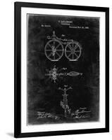 PP77-Black Grunge First Bicycle 1866 Patent Poster-Cole Borders-Framed Giclee Print