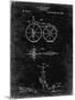 PP77-Black Grunge First Bicycle 1866 Patent Poster-Cole Borders-Mounted Giclee Print