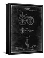 PP77-Black Grunge First Bicycle 1866 Patent Poster-Cole Borders-Framed Stretched Canvas