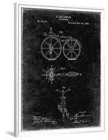 PP77-Black Grunge First Bicycle 1866 Patent Poster-Cole Borders-Framed Premium Giclee Print