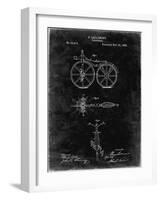 PP77-Black Grunge First Bicycle 1866 Patent Poster-Cole Borders-Framed Giclee Print