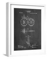 PP77-Chalkboard First Bicycle 1866 Patent Poster-Cole Borders-Framed Giclee Print