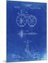 PP77-Faded Blueprint First Bicycle 1866 Patent Poster-Cole Borders-Mounted Giclee Print