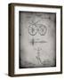 PP77-Faded Grey First Bicycle 1866 Patent Poster-Cole Borders-Framed Giclee Print