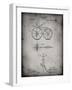 PP77-Faded Grey First Bicycle 1866 Patent Poster-Cole Borders-Framed Giclee Print