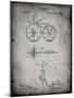 PP77-Faded Grey First Bicycle 1866 Patent Poster-Cole Borders-Mounted Giclee Print