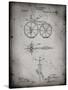 PP77-Faded Grey First Bicycle 1866 Patent Poster-Cole Borders-Stretched Canvas