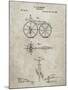 PP77-Sandstone First Bicycle 1866 Patent Poster-Cole Borders-Mounted Giclee Print