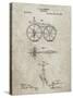 PP77-Sandstone First Bicycle 1866 Patent Poster-Cole Borders-Stretched Canvas