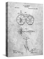 PP77-Slate First Bicycle 1866 Patent Poster-Cole Borders-Stretched Canvas