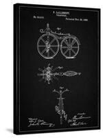 PP77-Vintage Black First Bicycle 1866 Patent Poster-Cole Borders-Stretched Canvas