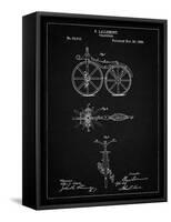 PP77-Vintage Black First Bicycle 1866 Patent Poster-Cole Borders-Framed Stretched Canvas