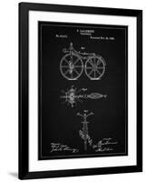 PP77-Vintage Black First Bicycle 1866 Patent Poster-Cole Borders-Framed Giclee Print