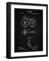 PP77-Vintage Black First Bicycle 1866 Patent Poster-Cole Borders-Framed Giclee Print