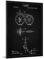 PP77-Vintage Black First Bicycle 1866 Patent Poster-Cole Borders-Mounted Giclee Print