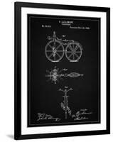 PP77-Vintage Black First Bicycle 1866 Patent Poster-Cole Borders-Framed Giclee Print