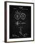 PP77-Vintage Black First Bicycle 1866 Patent Poster-Cole Borders-Framed Giclee Print