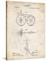 PP77-Vintage Parchment First Bicycle 1866 Patent Poster-Cole Borders-Stretched Canvas