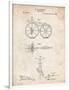 PP77-Vintage Parchment First Bicycle 1866 Patent Poster-Cole Borders-Framed Premium Giclee Print