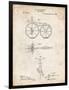 PP77-Vintage Parchment First Bicycle 1866 Patent Poster-Cole Borders-Framed Premium Giclee Print