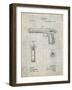 PP770-Antique Grid Parchment Colt Automatic Pistol of 1900 Patent Poster-Cole Borders-Framed Giclee Print