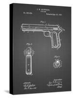 PP770-Black Grid Colt Automatic Pistol of 1900 Patent Poster-Cole Borders-Stretched Canvas